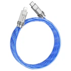 Кабель USB Hoco U113 Solid PD20W Silicone Type-C to Lightning Синiй