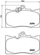 Комплект гальмівних колодок BREMBO P83072 Lexus IS, GS 0446530510, 0446530430, 0446530500