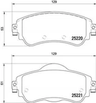 Гальмівні колодки BREMBO P61105 Citroen C4, DS4 4254A9, 1611840080, 1617273280