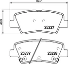 Колодки гальмові BREMBO P30094 Hyundai I30, Veloster, I10, Elantra; KIA Soul, Carens, Optima 583022VA35, 583022VA50, 58302A6A30