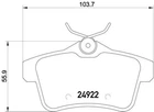 Гальмівні колодки BREMBO P61114 Peugeot 508, 3008, 5008, 308; Citroen C4, DS4, DS5 1608520680, 1608681680, 1611838080