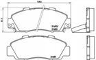 Гальмівні колодки BREMBO P28026 Honda Civic, Legend, Prelude, Accord, HR-V, CR-V, Shuttle 43022S5AJ01, 45022S10A00, 45022S10A02