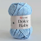 Пряжа YarnArt Dolce Baby №749 голубой, (нити плюшевые, тонкие)