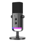 Динамический микрофон FIFINE Ampligame AM8 USB/XLR с сенсорной кнопкой отключения звука RGB для ПК PS5 PS4 Черный