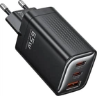 Блечок - зарядное устройство Toocki 65w 3 порта черный (TCT67-XRB01)