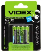 Батарейки Videx LR3 AAA Alkaline Блистер 4шт/уп