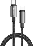 Кабель Type-C-Type-C 1м Colorway zinc alloy braided) (PD Fast Charging 100W) 5А, чорний (CW-CBPDCC098-BK)