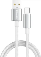 Кабель USB-Type-C 1м ColorWay (zinc alloy braided) 3А, білий (CW-CBUC098-WT)