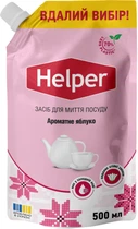 Засіб для миття посуду Helper Ароматне яблуко дой-пак 500 мл (4820183973696)