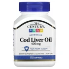 Риб'ячий жир із печінки тріски (Cod Liver Oil) 110 капсул (CEN-21168)