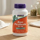 Піколінат цинку для зміцнення імунітету Zinc Picolinate Now Foods 50 мг 120 вегетаріанських капсул