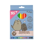 Фломастери Yes Pusheen 12 кольорів амортизуючі (650581)
