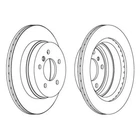 Гальмівний диск FERODO DDF1697 BMW X1, 3 Series, 1 Series 34216764653, 34216855008, 34216864901