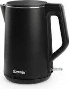 Електрочайник Gorenje, 1,5л, 2,200 Вт, корпус- нержав., Strix, матовий, чорний (00109468)