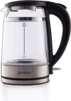 Електрочайник Gorenje 1.7л, 2,200 Вт, strix контроль, скло, чорний (00109482)