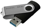 Флеш накопитель USB 64Gb Goodram UTS3, Black/Silver, USB 3.2 Gen 1 (UTS3-0640K0R11)
