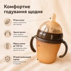 Силиконовая антиколиковая бутылочка для кормления 150 мл с ручками и мягкой соской, 0–6 месяцев