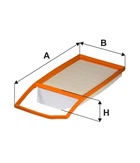 Повітряний фільтр WIX FILTERS WA9851 Fiat Doblo, 500; Citroen Nemo; Peugeot Bipper; Opel Combo 1631689980, 51974227, 95525248