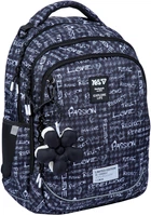 Рюкзак школьный YES TS-59M Passion 42х29х16 см Black (5056574460851)