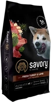 Сухий корм для собак великих порід Savory зі свіжим м'ясом індички та ягняти