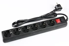 Фильтр сетевой Gembird, 6 розеток, 1.8 м, Black (SPG6-G-6B)
