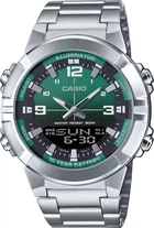 Мужские часы Casio AMW-870DA-3A серебристые мировое время (AMW-870DA-3A)