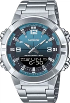 Мужские часы Casio AMW-870DA-2A2 серебристые мировое время (AMW-870DA-2A2)