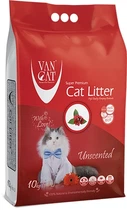 Бентонитовый наполнитель для котов Van Cat Unscented комкующийся 0.5-2.25 мм Натурал без запаха 10кг (4473)
