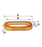 Повітряний фільтр WIX FILTERS WA6001 Ford Sierra, Scorpio 83EF9601AA, 82EF9601AA, 82EF9600AA