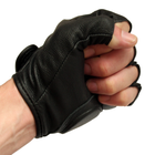 Перчатки тактические кожаные Mil-tec без пальцев черные размер S (12504502_S) - изображение 5