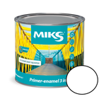 Грунт-емаль 3 в 1 універсальна антикорозійна напівглянсова Miks Color (RAL 9003 біла) 12 кг