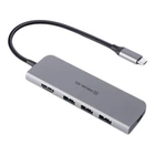 USB Hub REAL-EL CQ-700, Type-C, Сірий - 356097