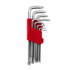 Набор ключей torx "звёздочка" INTERTOOL 9шт, средние, Т10-Т50, CrV (32484)