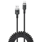Кабель спиральный пружина USB на Type-C ACEFAST C14-04 spring charging data cable (1.2m,, 3A, 480 Mbps). Black