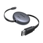 Кабель зарядний Ugreen Nexode USB Type-C to Type-C плоский розсувний PD 100 W 5 A 1 м Black (L531)