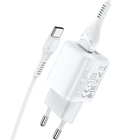 Сетевое зарядное устройство HOCO N8 2USB 2.4A с кабелем USB C 1м для смартфонов и гаджетов быстрая зарядка белое