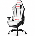 Крісло геймерське ігрове Bonro 1002G-1 біле з підставкою для ніг (42401210)