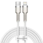 Кабель Baseus Cafule Metal PD USB-C to Lightning 2m White (CATLJK-B02)