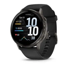 Смарт-годинник GARMIN Venu 4 45 mm Slate with Black Silicone Band (010-03014-00/40)