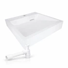 Раковина на стиральную машину Qtap Arvin 595×595 White из искусственного камня + сифон