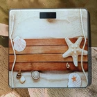 Весы AT Beach Landscape напольные электронные стеклянные с датчиком температуры до 180 кг белые (3-8Z)