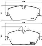 Гальмівні колодки BREMBO P06034 BMW 1 Series, 2 Series 34116774050, 34116772892, 34116771838