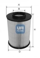 Фільтр повітряний UFI 2767500 Volvo C70, V60, C30, V40, V50, S40; Mazda 5, 3; Ford Connect, Kuga, Transit, C-Max, Focus 1496204, 1708877, 30792881