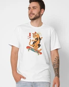 Футболка чоловіча з принтом Cat Skate CRC 16038-3 57054 G&M xp-2117 L Розмір колір Білий