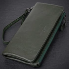 Удобный кошелек для женщин с кистевым ремнем из натуральной кожи ST Leather 23104 Зеленый