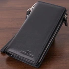 Вертикальный кошелек-клатч унисекс из натуральной кожи ST Leather для прав и паспорта черного цвета (bg225fash32)