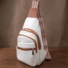 Стильная женская сумка с одной лямкой через плечо из экокожи Vintage 22757 Белый