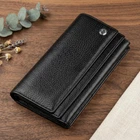Женский кошелек-визитница ST Leather из натуральной кожи черного цвета для прав (bg189fash51)