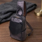 Чоловіча сумка через плече з натуральної гладкої шкіри Vintage Чорна середня (bg212fash86)