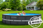 Каркасний басейн Intex 26326, 488 x 122 см (пісочний фільтр-насос 4500 л/рік, сходи, тент, підстилка)